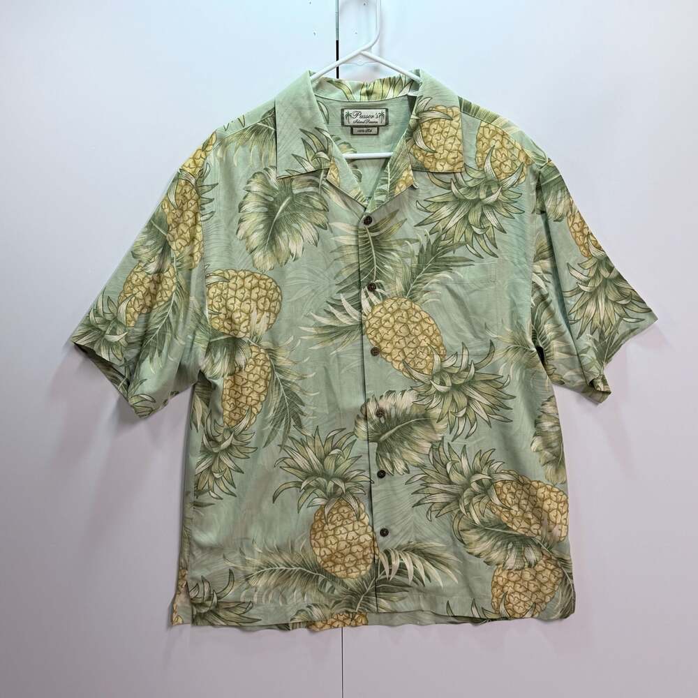 Pusser's Island Reserve 100% Silk Pineapple Hawaiian Shirt